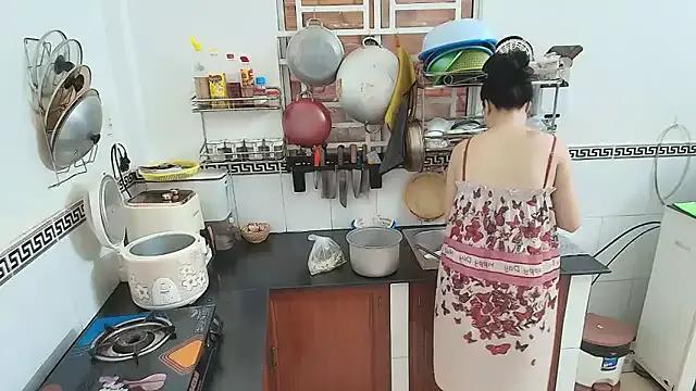 Mie_baby2k — Naked wearing only an apron